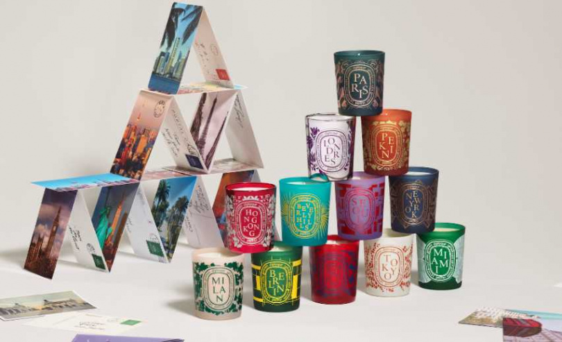 Diptyque 限時限量 城市香氛蠟燭系，包括柏林香氛蠟燭、比佛利香氛蠟燭、香港香氛蠟燭、倫敦香氛蠟燭、邁阿密香氛蠟燭、米蘭香氛蠟燭、紐約香氛蠟燭、巴黎香氛蠟燭、北京香氛蠟燭、首爾香氛蠟燭、上海香氛蠟燭 、東京香氛蠟燭。每一款城市香氛蠟燭規格皆為 190g／2,900元（圖／品牌提供）
