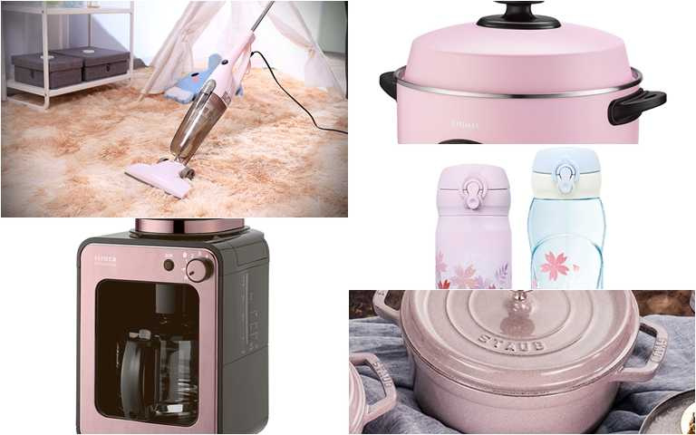 吸塵器、自動研磨悶蒸咖啡機、不鏽鋼電鍋、琺瑯鑄鐵鍋、輕水瓶。