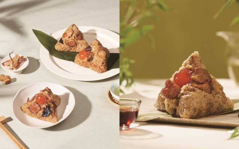 左:台北美福大飯店 美福海味雙饗粽禮/999元、右:老新台菜 粽意你禮盒/1,580元(圖/業者提供)
