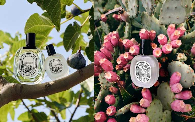 (左) Diptyque 希臘無花果淡香水和Diptyque 希臘無花果髮香噴霧30ml / 2,300元;(右)Diptyque 暖陽髮香噴霧30ml/2,300元。(圖/品牌提供)