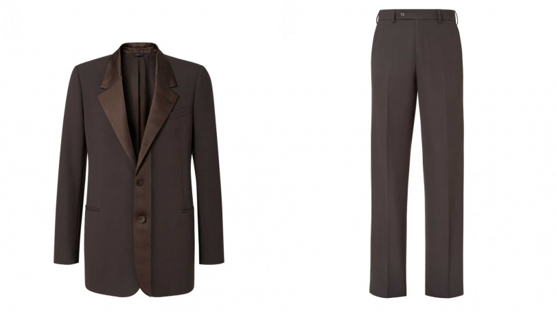 Fendi Brown Blazer／106,500元，Fendi Brown Trousers／38,700元（圖／品牌提供）
