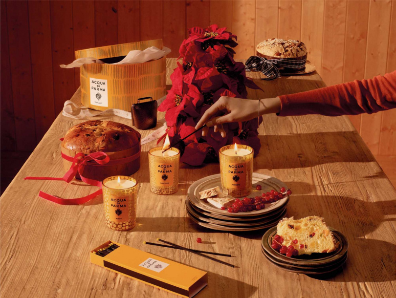 Acqua di Parma 金色假期限量版香氛蠟燭 200g / 3,400元（圖／品牌提供）