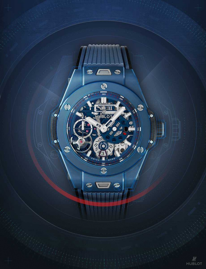 BIG BANG MECA-10 十日鍊腕錶(藍陶瓷款) ／749,000元（圖／品牌提供）