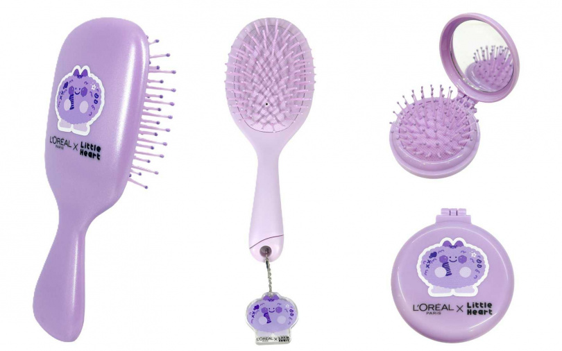 凡於各通路購買巴黎萊雅髮品任2件，限量送不同款式的小心臟獨家聯名梳。（圖／品牌提供）