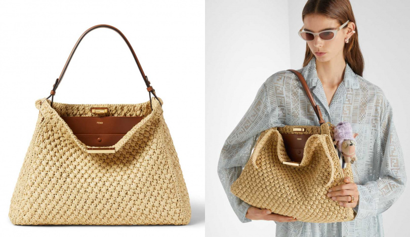 FENDI Way大型草編手袋/155,000元(圖/品牌提供)