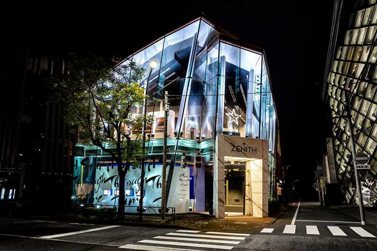 ZENITH《A Star Through Time》互動體驗巡迴展日本站，於東京「青山之寶」（Jewels of Aoyama）商場開展。（圖╱ZENITH提供）