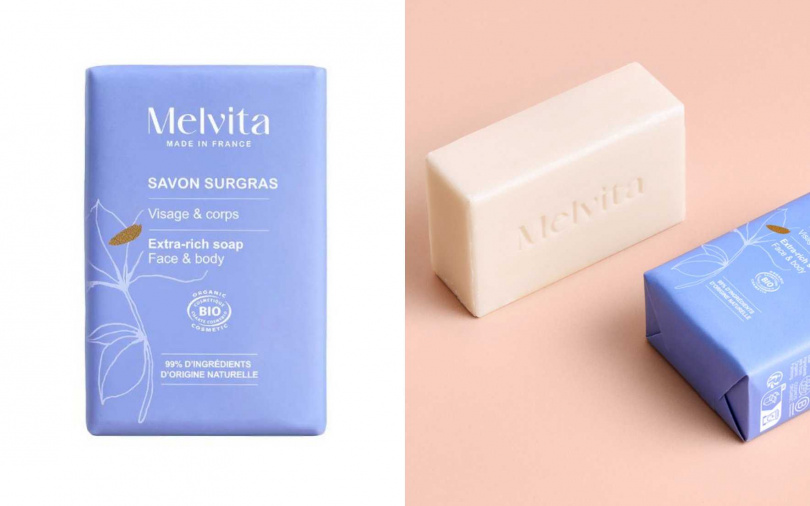 Melvita溫和潔顏沐浴皂150g／680元（圖／品牌提供）