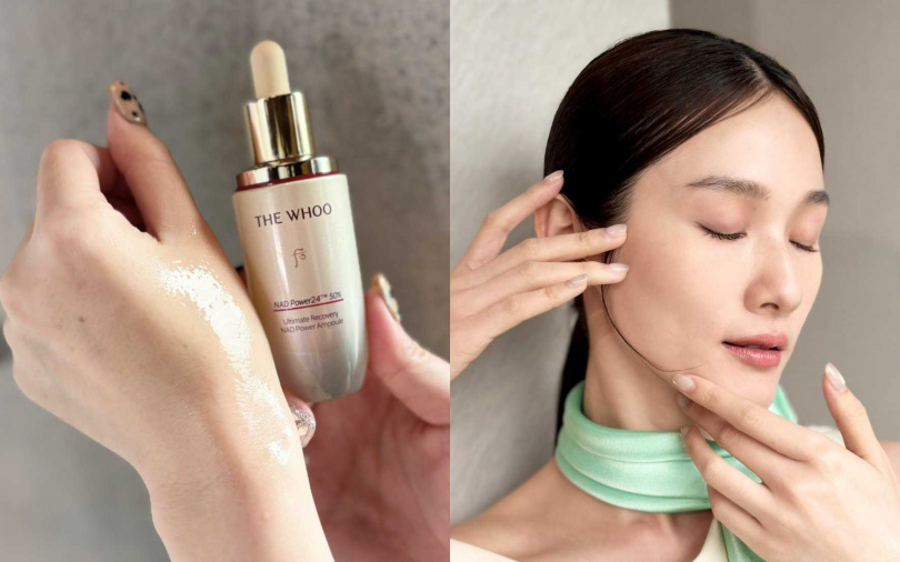 因為是非常好吸收的水感凝露質地，妝前使用還能幫助後續上妝更服貼持久。（圖／吳雅鈴攝）