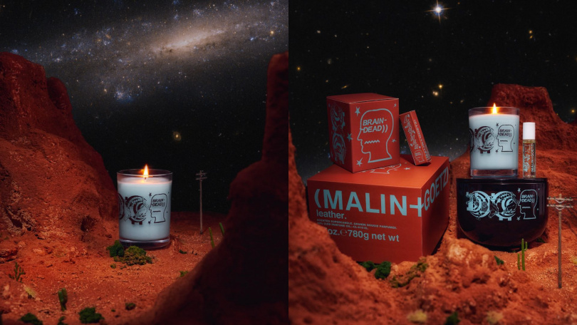 圖說:(MALIN+GOETZ) x BRAIN DEAD皮革香氛蠟燭255g / 2,550元、780g / 7,400元。(圖/品牌提供)