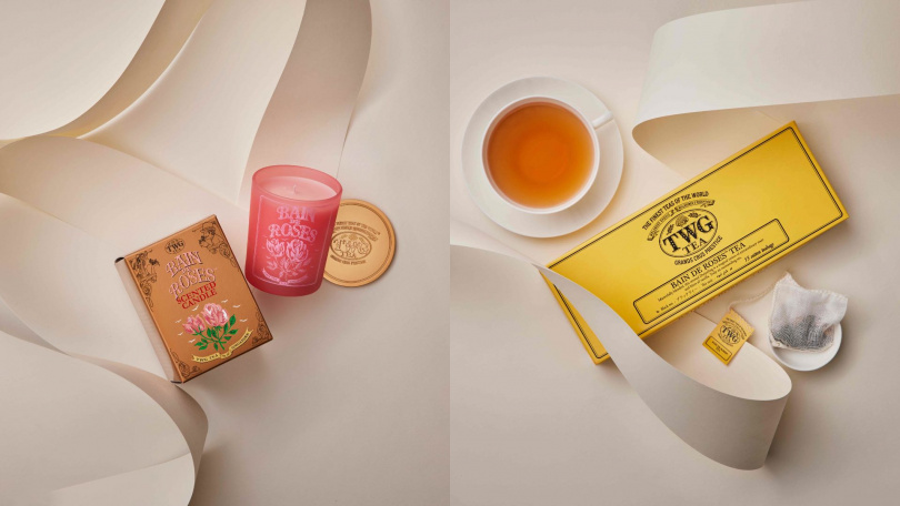 TWG Tea母親節限定系列「玫瑰芬香茶散茶禮盒組 」5,500元;「玫瑰芬香茶包禮盒組」/ 3,000元。(圖/品牌提供)