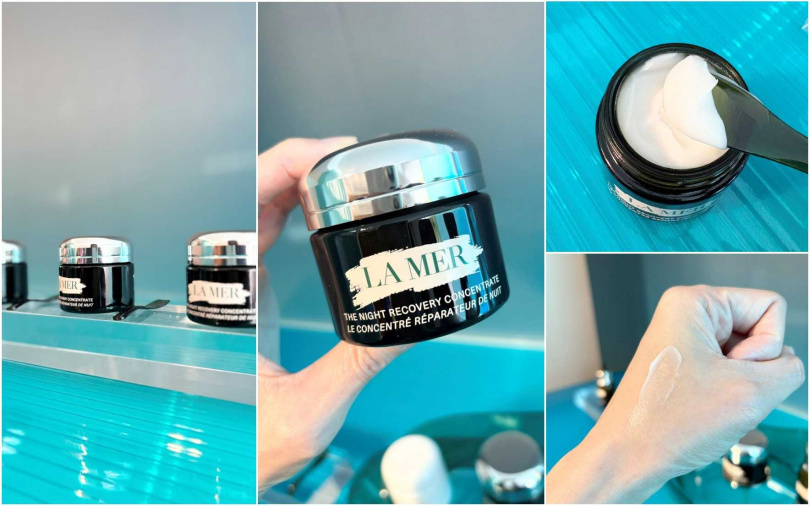 海洋拉娜超濃萃特效修復精華50ml/22,800元 雖然名稱是精華,但會發現是非常綿密的凝膜質地,推開後會在臉上形成一層隱形保護膜,幫助肌膚在夜間自我修護,讓暗沉、疲勞感通通退散。(圖/吳雅鈴攝)