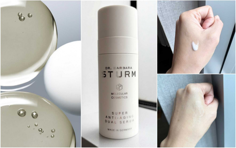 DR.BARBARA STURM極緻抗老修護雙精華50ml/15,000元 水乳1:1的黃金比例,透過雙管設計能同時瞬間融合,達到最佳修護效果。(圖/吳雅鈴攝、品牌提供)