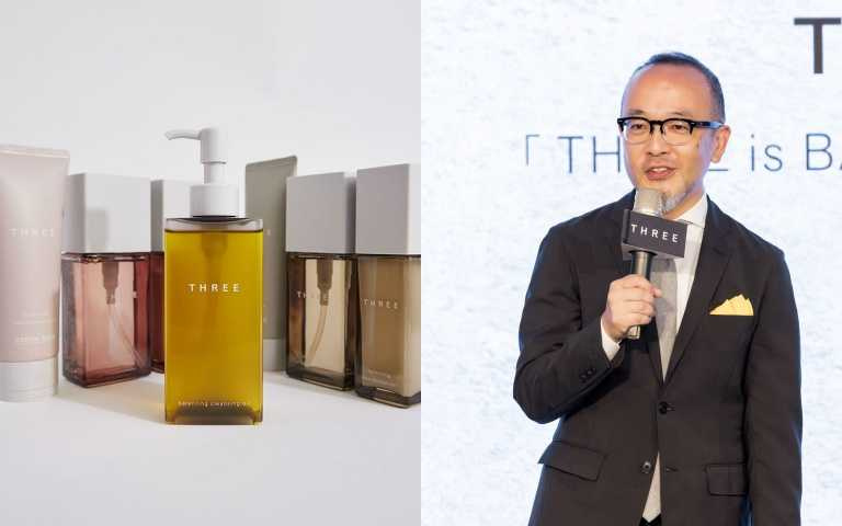 THREE日本社長宮﨑稔章也親自來台！左為平衡保養系列。（圖／品牌提供）