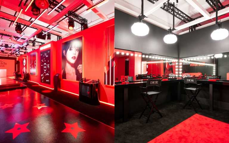 左為星光大道、右為試妝區（圖／品牌提供）​