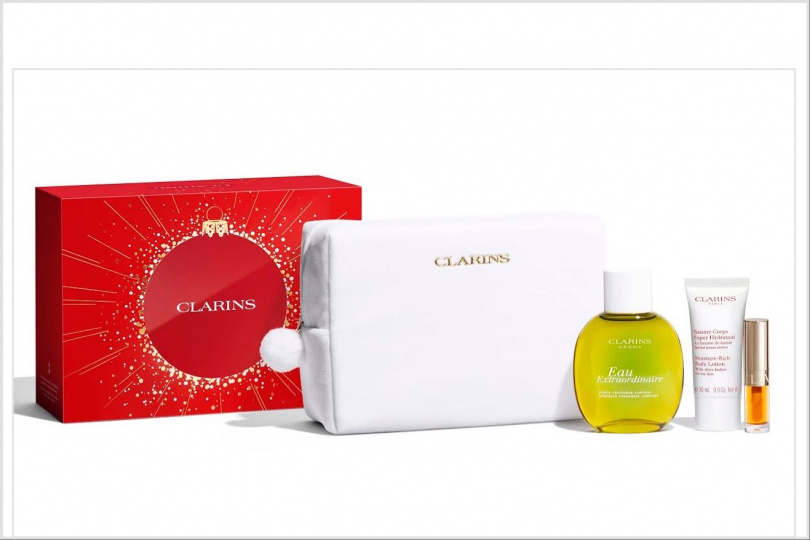 Clarins 森林朝氣香氛美體耶誕禮盒 100ml＋30ml＋1.4ml／1,800元。（圖／品牌提供）