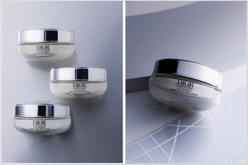 迪奧逆時活氧膠原特潤霜50ml／4,400元、填裝瓶3,700元；迪奧逆時活氧輕質乳霜50ml／4,400元、填裝瓶3,700元。迪奧逆時活氧膠原霜50ml／4,400元、填裝瓶3,700元（圖／品牌提供）