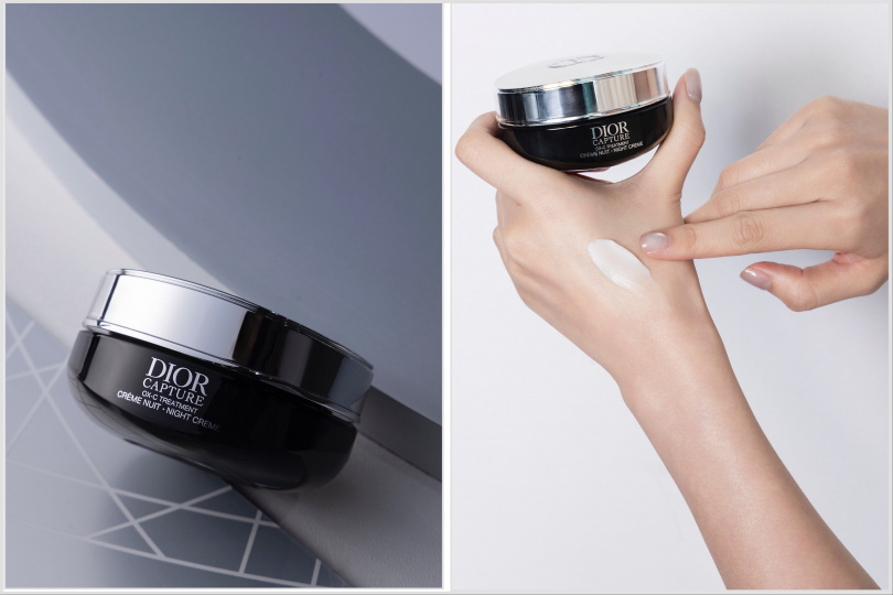 迪奧逆時活氧膠原晚霜50ml／5,100元、填裝瓶4,300元。（圖／品牌提供）