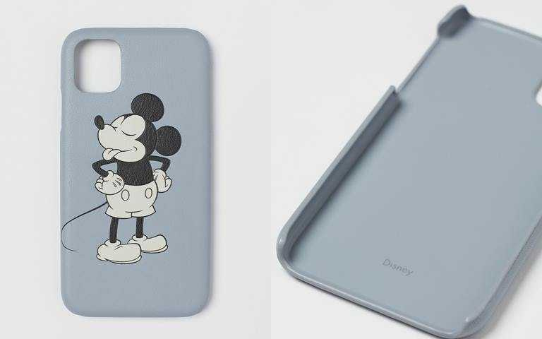H&M iPhone手機殼-淺灰色/米老鼠／349元（圖／品牌提供）