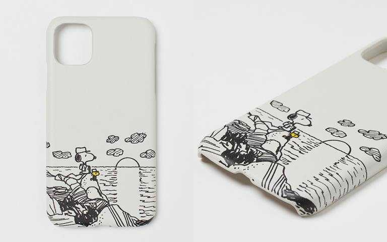 H&M iPhone手機殼-白色/史努比／349元（圖／品牌提供）
