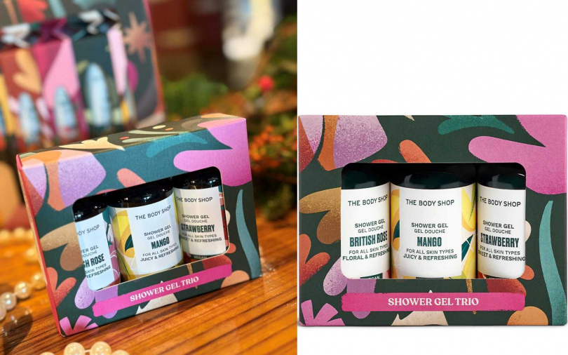 The Body Shop三小福果香沐浴原裝禮盒／520元（圖／吳雅鈴攝、品牌提供）