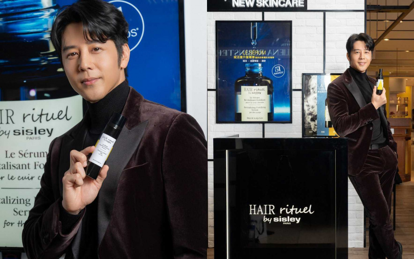 賦活重升髮精華和賦活重升濃密洗髮精這對完整的#升髮雙神器,就是胡宇威的養髮小幫手。(圖/品牌提供)