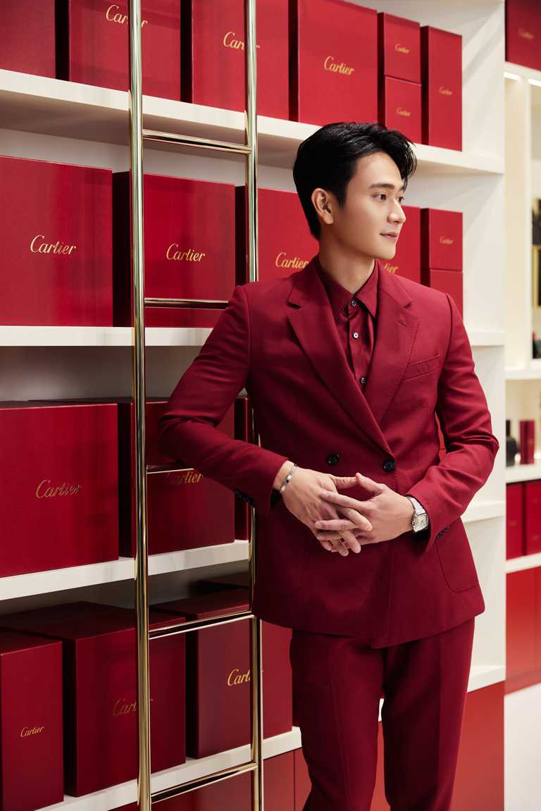 金獎實力派演員劉冠廷，以品牌好友身分出席卡地亞「The Cartier Box」期間限定概念店開幕。（圖╱Cartier提供）