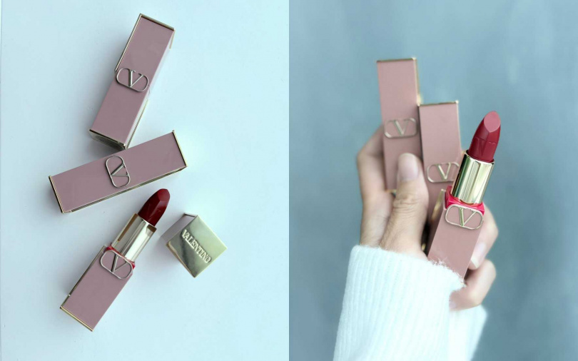 VALENTINO BEAUTY奢光裸管唇膏／1,600元（圖／吳雅鈴攝）