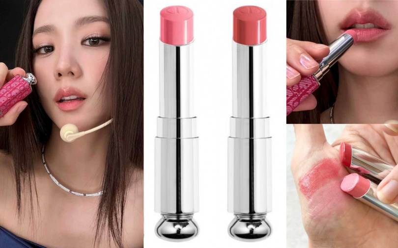 Jisoo御用色的#212粉漾芭蕾疊擦#380粉漾玫瑰，也太美了吧。（圖／吳雅鈴攝、品牌提供）