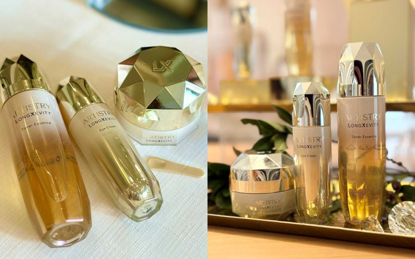 ARTISTRY雅芝攜手德國慕尼黑工業大學，透過尖端科研植萃搭配長壽美學理念，重磅推出頂級抗老新品「時光金耀系列」。（圖／吳雅鈴攝）