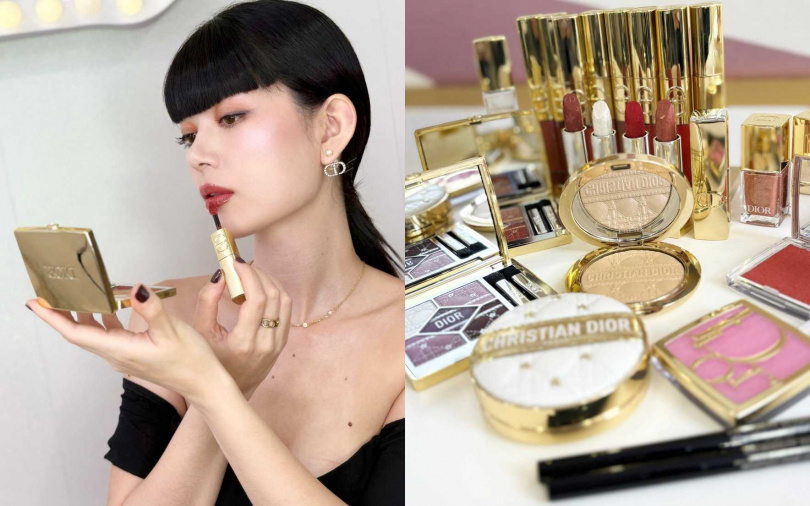 迪奧2025聖誕彩妝「奇幻星願系列」將於10/15起於全台限定迪奧美妍專櫃陸續限量開賣。（圖／吳雅鈴攝）