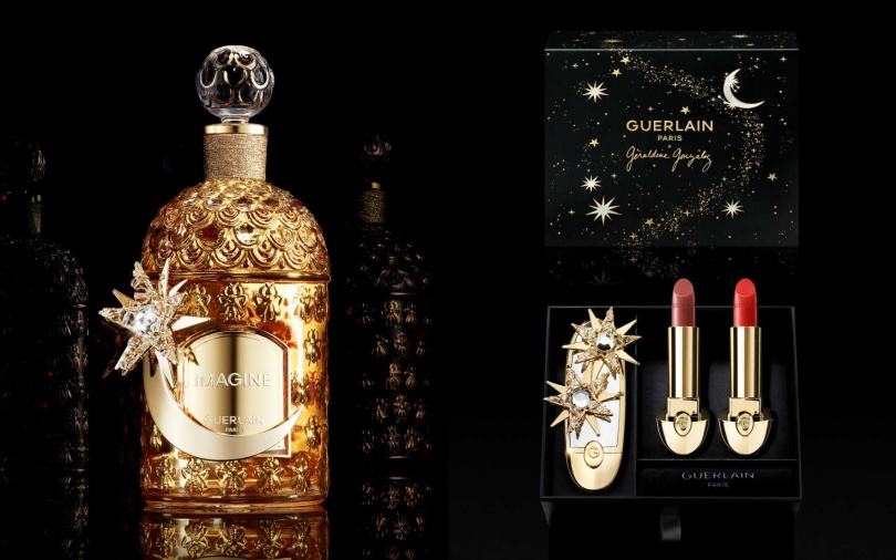 嬌蘭蜜境幻想淡香精鎏星鏡月蜂印瓶／29,500元、ROUGE G紅寶之吻星芒奇想高訂限量套組／17,500元（圖／品牌提供）