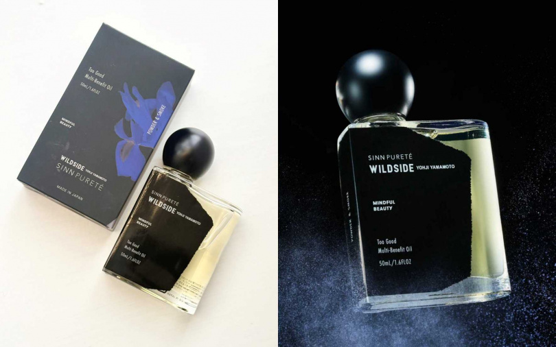 山本耀司聯名款Powder&Smoke香氛多用油，從身體肌膚的保濕與提亮，到髮絲的日常造型與洗後護理都能一瓶搞定，時髦又實用。（圖／吳雅鈴攝、品牌提供）