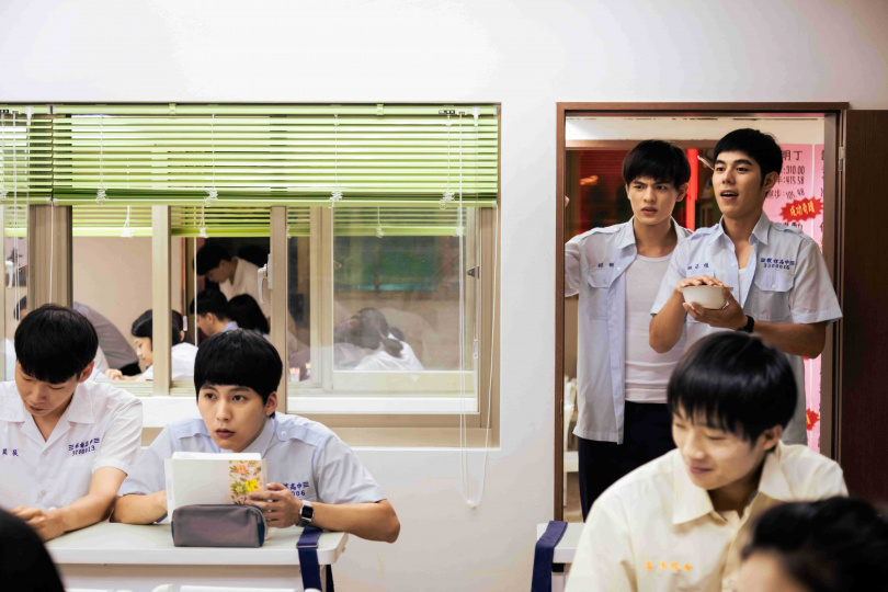 巫建和、邱以太、詹懷雲在藍正龍執導電影《成功補習班》飾演調⽪的⾼中男生。（圖／台北電影節提供）