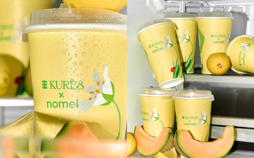 這杯專為炎炎夏日打造的清爽風味，結合KURE8康普茶「清爽低負擔、促進消化」的健康益處，與nomel保養品「採用高效成分，幫助大家擁有健康自然的發光肌」的溫柔堅持。（圖／品牌提供）