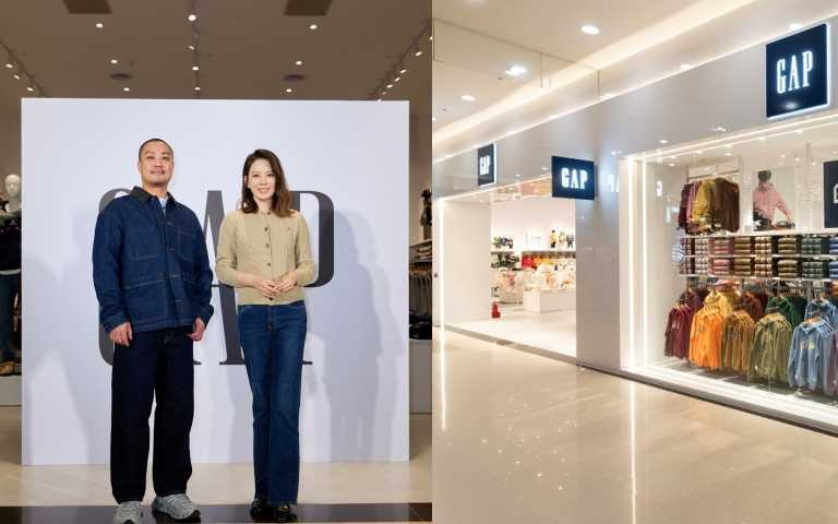 Gap台灣負責人Jeffy Yuen與時尚媽咪Melody共同慶祝Gap環球購物中心新北中和店盛大開幕。(圖/品牌提供)
