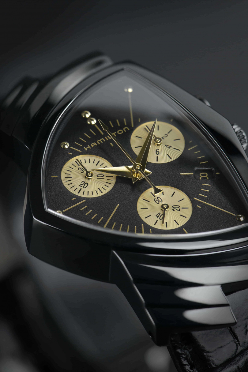 漢米爾頓探險系列石英計時碼錶／32.3 x 50.3毫米黑色PVD塗層精鋼／33,400元（圖／品牌提供）