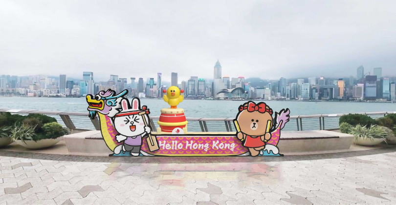 星光大道設有LINE FRIENDS Hello Hong Kong龍舟打卡點，可讓旅客拍照。（圖為示意圖）