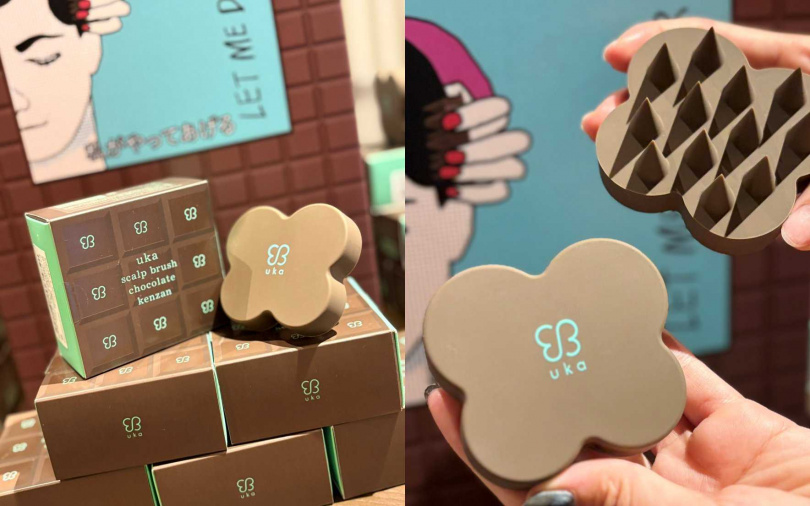 uka舒活頭皮按摩刷(硬)薄荷巧克力／780元（圖／吳雅鈴攝）