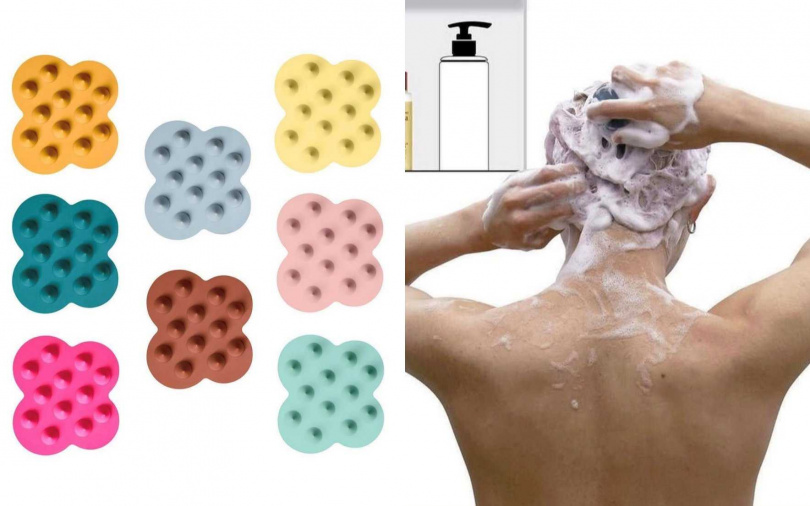 uka的「舒活頭皮按摩刷」因為可以很容易刷按到每個角度的頭皮穴位，對想放鬆頭皮的人來說，是非常棒的小工具（圖／品牌提供）