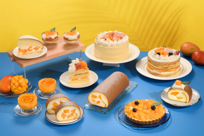 亞尼克「新鮮芒果季」盛夏金黃饗宴開吃,芒果小點繽紛登場。(圖/品牌提供)
