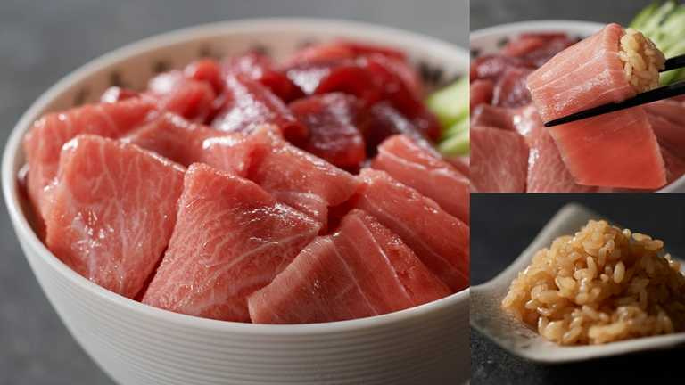 「鮪魚與醋飯」的這碗鮪魚丼，來客可以依心情自由選擇鮪魚和醋飯的多寡。（圖片來源：©MAGURO & SHARI）
