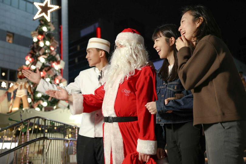 為聖誕佳節揭開序幕的是「閃耀心中山‧聖誕市集假期」，房客可以在晶華聖誕老公公的引領下，前往步行十分鐘距離的心中山線形公園。
