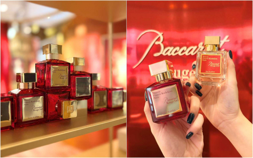 被稱為「傳奇香氛」的Baccarat Rouge 540水晶之燄，調香師透過花香、琥珀與木質調的層次比例，完美呈現出水晶蛻變過程的奇妙變化。（圖／吳雅鈴攝）