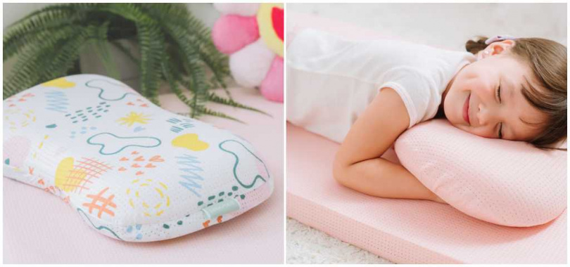高度透氣的「幼兒成長枕」，枕套以活潑繽紛充滿童趣的圖樣深得孩童的心。（圖／品牌提供）