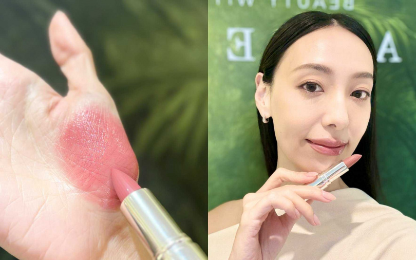 富含高保濕葡萄精萃的柔順奶霜質地，能在唇瓣綻放出極致水潤感。（圖／吳雅鈴攝）