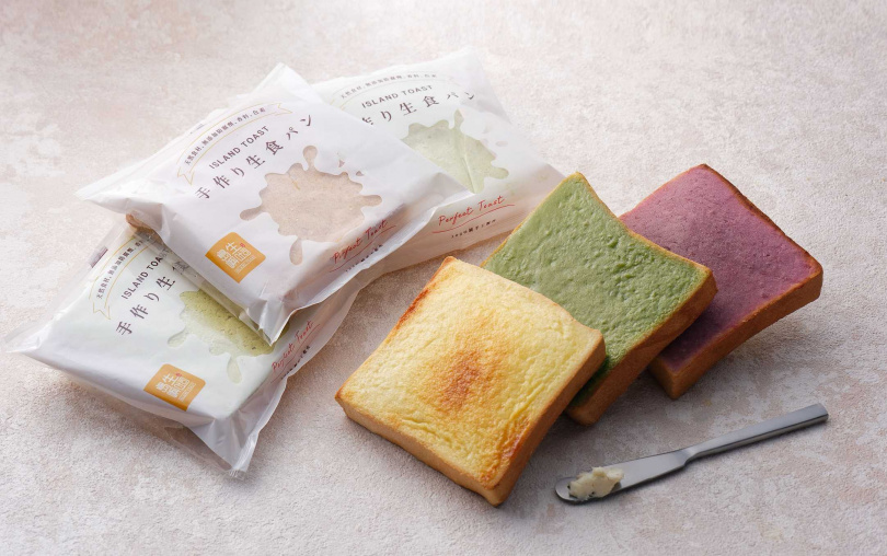 島嶼生吐司厚片採單片包裝、方便保存，也因生吐司含水量高，冷凍後可以切片販售。（圖／島嶼生吐司提供）