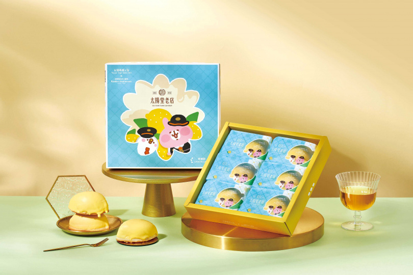 T-Shopping高鐵線上購開賣「太陽堂聯名檸檬餅禮盒組」。（350元／6入，圖／台灣高鐵提供）