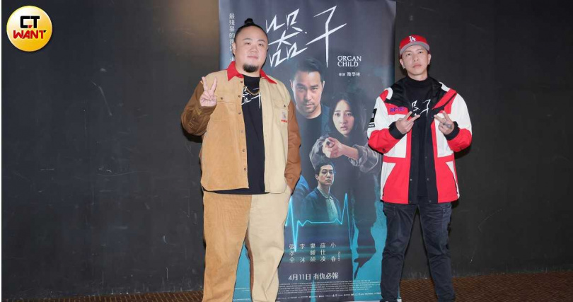 小春(右)、大淵在《器子》中飾演棒球隊員。(圖/楊澍攝)
