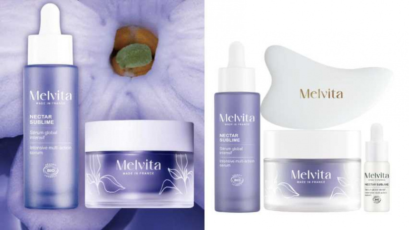 Melvita 蜜葳特在母親節推出「67折」的超強抗老組合,以植物界天然類 A 醇「海茴香精萃」和「發酵茉莉花」激活新生,無傳統 A 醇刺激感、無耐痛期適用全膚質,綻放彈潤亮澤最美狀態。蜜葳特 極萃全能青春雙星組/特價 NT. 5,680元(圖/品牌提供)