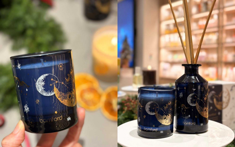 Bamford堅果織境限量香氛蠟燭140g／2,100元、堅果織境限量室內擴香250ml／3,200元（圖／吳雅鈴攝）